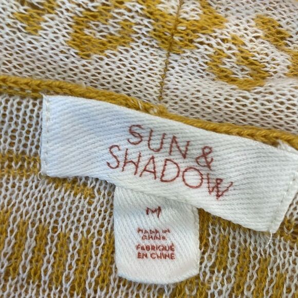 Sun & Shadow sunshine Yellow Long open Cardigan size M - Picture 5 of 9